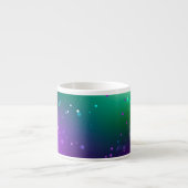 Mardi Gras Lila Hintergrund Espressotasse (Vorderseite)