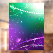 Mardi Gras Lila Hintergrund Fensteraufkleber (Blatt 2)