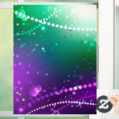 Mardi Gras Lila Hintergrund Fensteraufkleber (Zuhause)