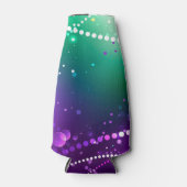 Mardi Gras Lila Hintergrund Flaschenkühler (Vorderseite)