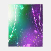 Mardi Gras Lila Hintergrund Fleecedecke (Vorderseite)