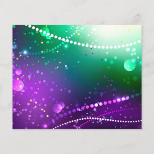 Mardi Gras Lila Hintergrund Flyer