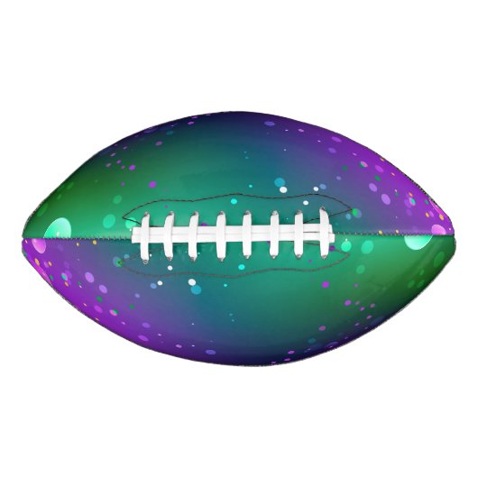 Mardi Gras Lila Hintergrund Football (Vorderseite)