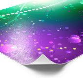 Mardi Gras Lila Hintergrund Fotodruck (Ecke)