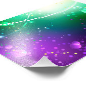 Mardi Gras Lila Hintergrund Fotodruck (Ecke)