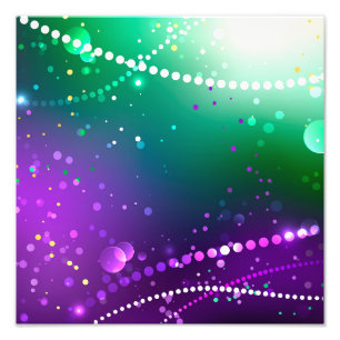 Mardi Gras Lila Hintergrund Fotodruck