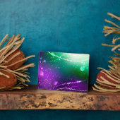 Mardi Gras Lila Hintergrund Fotoplatte (Seite)