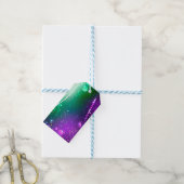 Mardi Gras Lila Hintergrund Geschenkanhänger (Mit Garn)