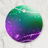 Mardi Gras Lila Hintergrund Geschenkanhänger (Rückseite)