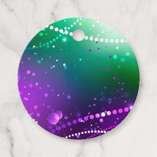 Mardi Gras Lila Hintergrund Geschenkanhänger (Vorderseite)