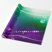 Mardi Gras Lila Hintergrund Geschenkpapier (Ungerollt)