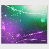 Mardi Gras Lila Hintergrund Geschenkpapier (Flach)