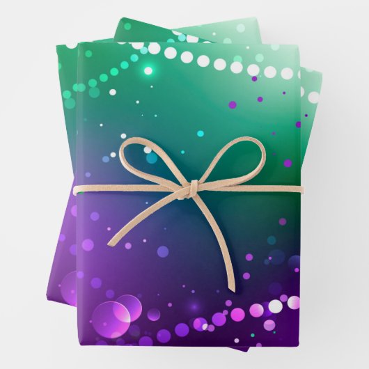 Mardi Gras Lila Hintergrund Geschenkpapier Set (Beispiel)