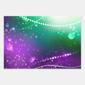 Mardi Gras Lila Hintergrund Geschenkpapier Set (Vorderseite)