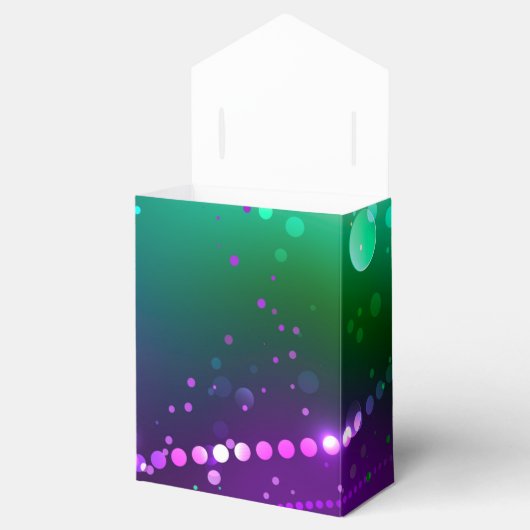 Mardi Gras Lila Hintergrund Geschenkschachtel (Geöffnet)