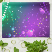 Mardi Gras Lila Hintergrund Geschirrtuch (Gefaltet)