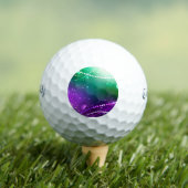 Mardi Gras Lila Hintergrund Golfball (Insitu T-Shirt)