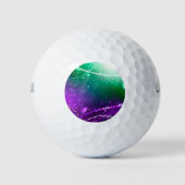 Mardi Gras Lila Hintergrund Golfball (Vorderseite)