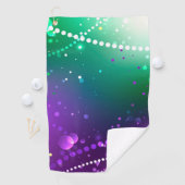 Mardi Gras Lila Hintergrund Golfhandtuch (Insitu)