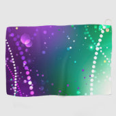 Mardi Gras Lila Hintergrund Golfhandtuch (Horizontal)