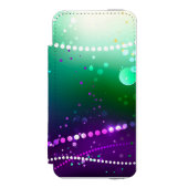 Mardi Gras Lila Hintergrund Incipio iPhone Geldbeutel-Hülle (Folio Vorderseite)