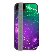 Mardi Gras Lila Hintergrund Incipio iPhone Geldbeutel-Hülle (Folio Rückseite)
