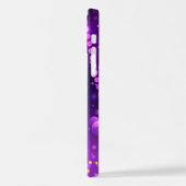 Mardi Gras Lila Hintergrund iPhone Hülle (Linke Seite)