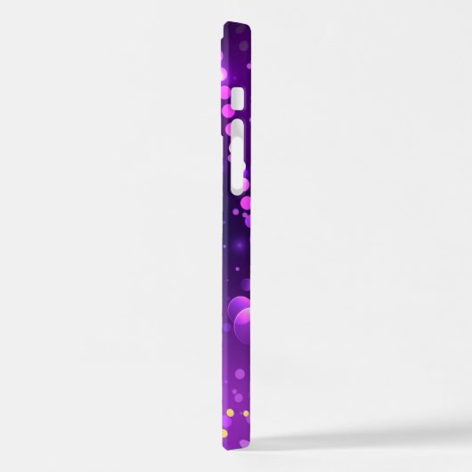 Mardi Gras Lila Hintergrund iPhone Hülle (Linke Seite)