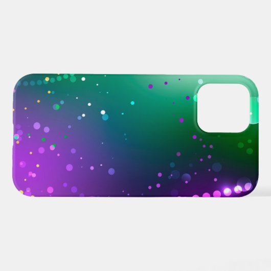 Mardi Gras Lila Hintergrund iPhone Hülle (Rückseite (Horizontal))
