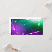 Mardi Gras Lila Hintergrund Karte (Vorderseite/Rückseite Beispiel)