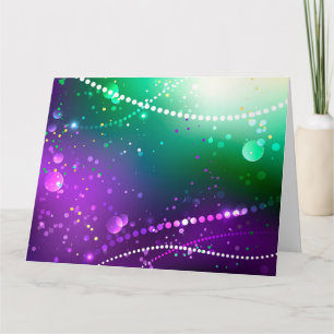 Mardi Gras Lila Hintergrund Karte