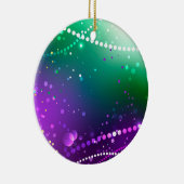 Mardi Gras Lila Hintergrund Keramik Ornament (Rechts)