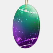 Mardi Gras Lila Hintergrund Keramik Ornament (Links)