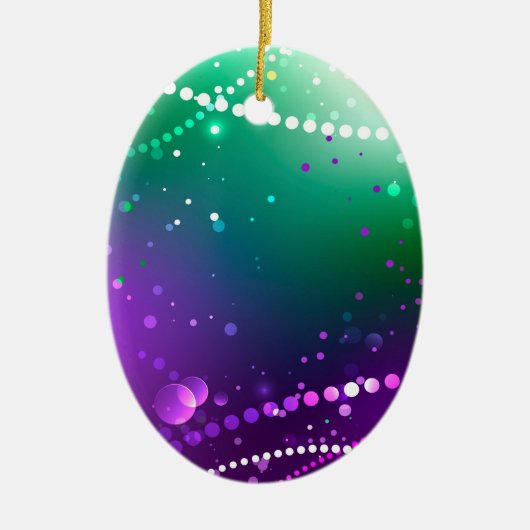 Mardi Gras Lila Hintergrund Keramik Ornament (Vorne)
