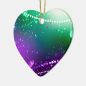 Mardi Gras Lila Hintergrund Keramik Ornament (Links)