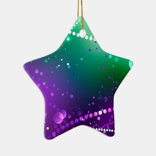 Mardi Gras Lila Hintergrund Keramik Ornament (Rechts)