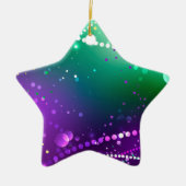 Mardi Gras Lila Hintergrund Keramik Ornament (Vorne)