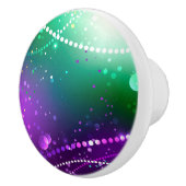 Mardi Gras Lila Hintergrund Keramikknauf (Rechts)