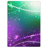 Mardi Gras Lila Hintergrund Klemmbrett (Rückseite)