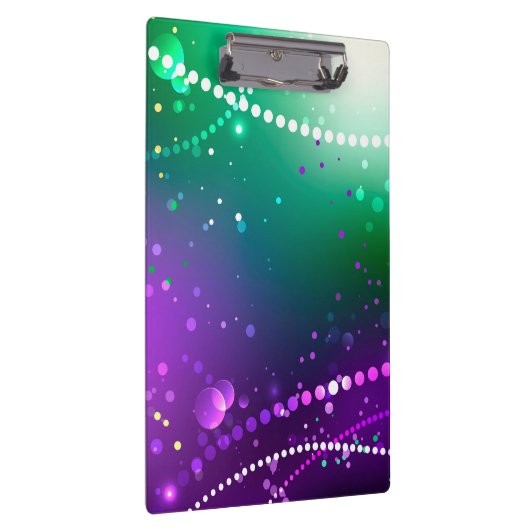Mardi Gras Lila Hintergrund Klemmbrett (Rechts)