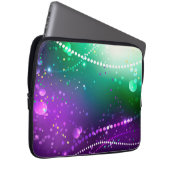 Mardi Gras Lila Hintergrund Laptopschutzhülle (Vorne Rechts)