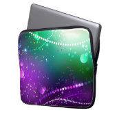 Mardi Gras Lila Hintergrund Laptopschutzhülle (Vorderseite Links)