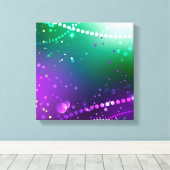 Mardi Gras Lila Hintergrund Leinwanddruck (Insitu (Holzboden))