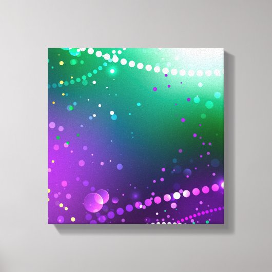 Mardi Gras Lila Hintergrund Leinwanddruck (Vorderseite)