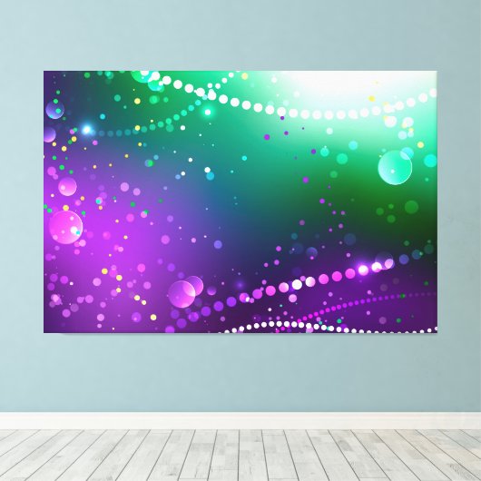 Mardi Gras Lila Hintergrund Leinwanddruck (Insitu (Holzboden))