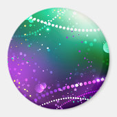 Mardi Gras Lila Hintergrund Magnet (Vorne)