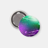 Mardi Gras Lila Hintergrund Magnet (Vorderseite/Rückseite)