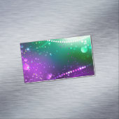 Mardi Gras Lila Hintergrund Magnetische Visitenkarte (Beispiel)