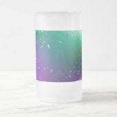Mardi Gras Lila Hintergrund Mattglas Bierglas (Mittel)