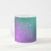 Mardi Gras Lila Hintergrund Mattglastasse (Vorderseite Links)